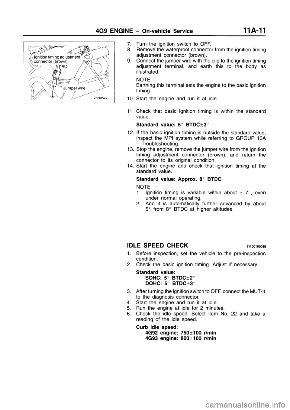 MITSUBISHI CARISMA 1996  Workshop Manual 