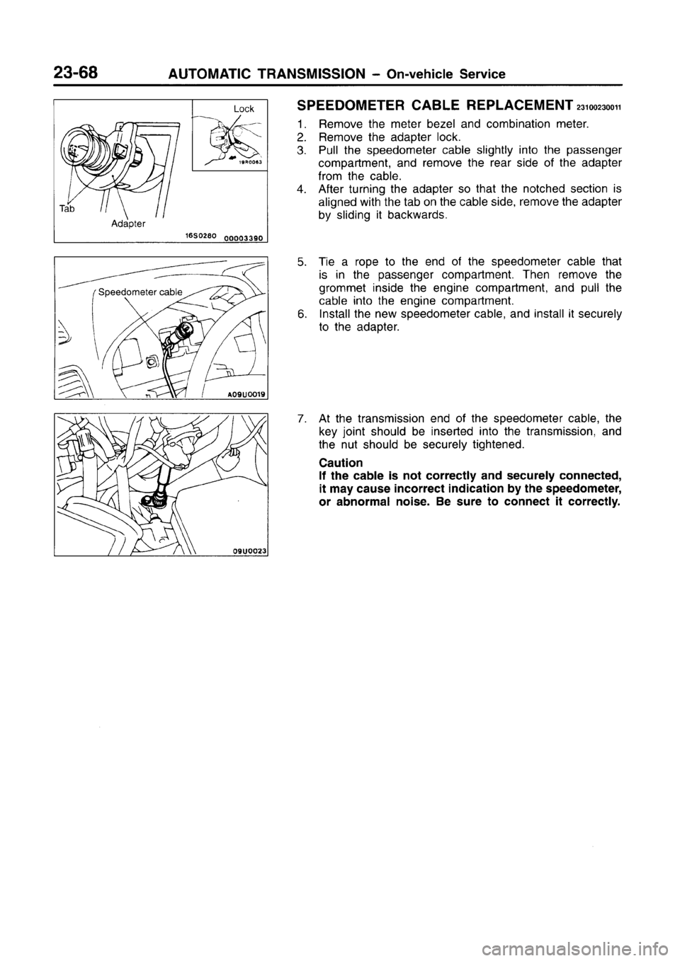 MITSUBISHI CARISMA 1996  Workshop Manual 