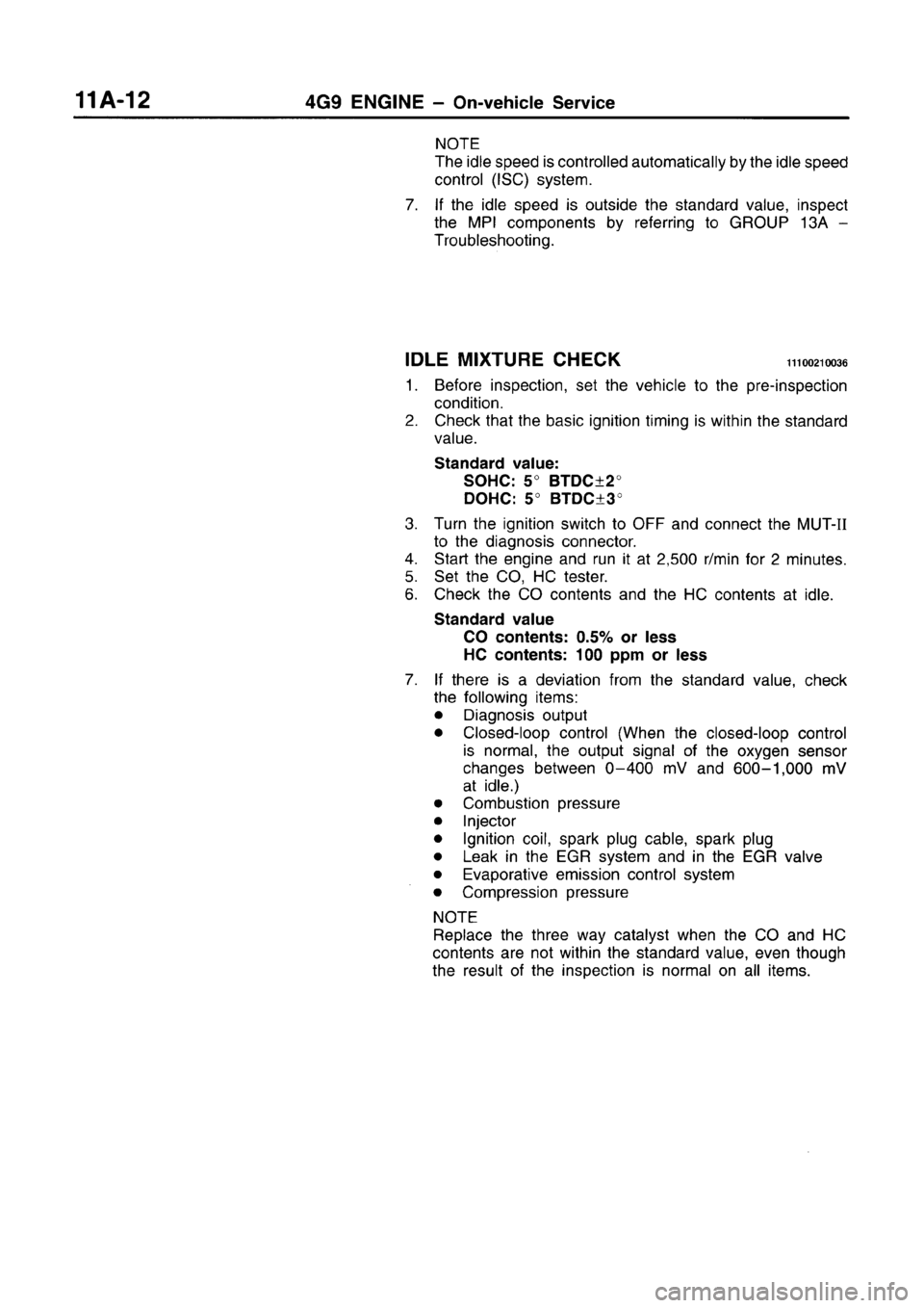 MITSUBISHI CARISMA 1996  Workshop Manual 