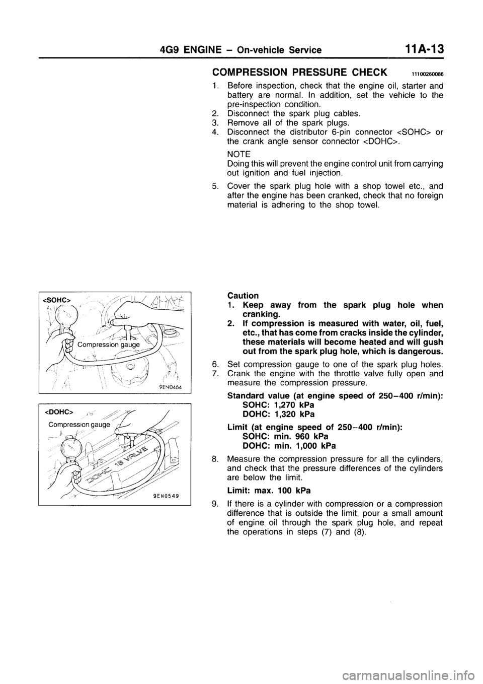 MITSUBISHI CARISMA 1996  Workshop Manual 