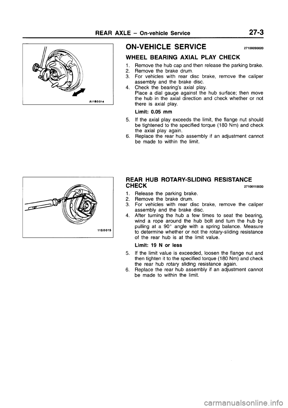 MITSUBISHI CARISMA 1996  Workshop Manual 