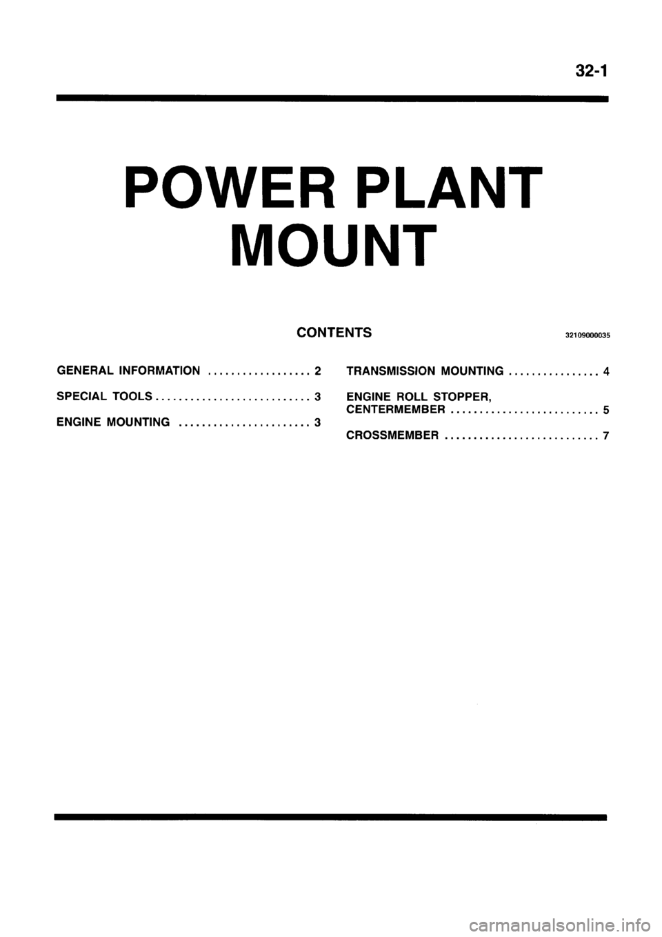 MITSUBISHI CARISMA 1996  Workshop Manual 