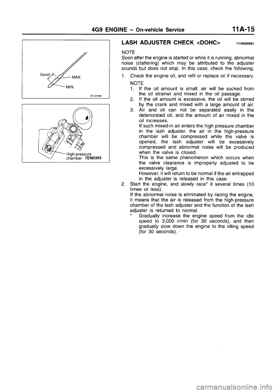 MITSUBISHI CARISMA 1996  Workshop Manual 