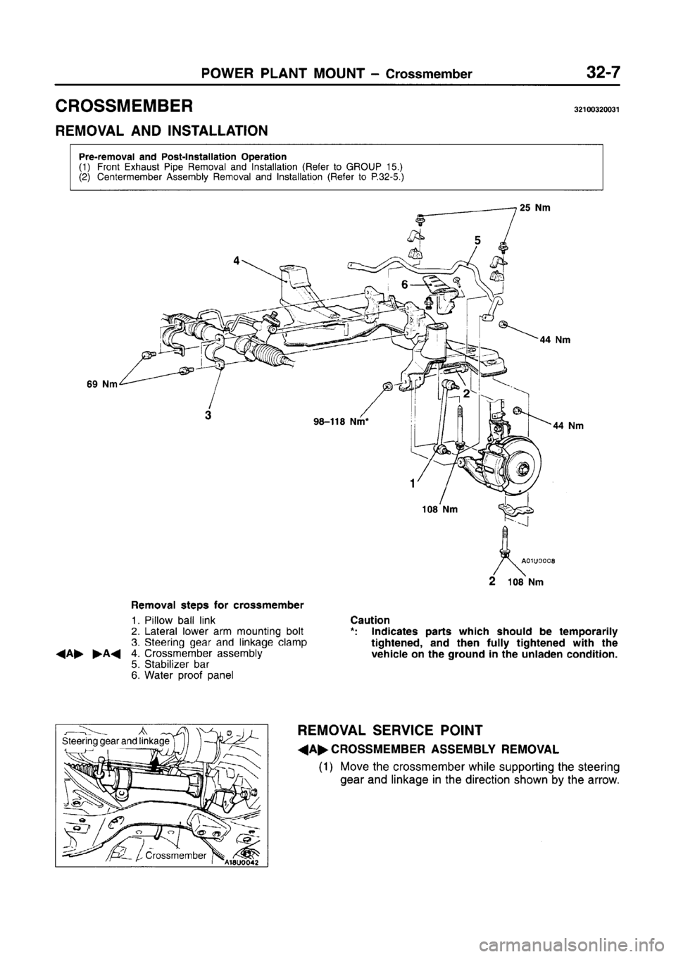 MITSUBISHI CARISMA 1996  Workshop Manual 