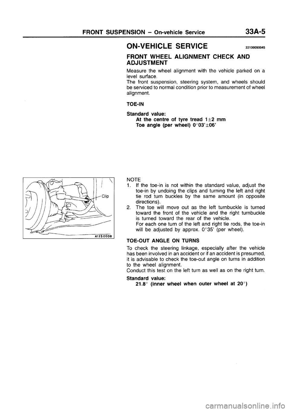 MITSUBISHI CARISMA 1996  Workshop Manual 