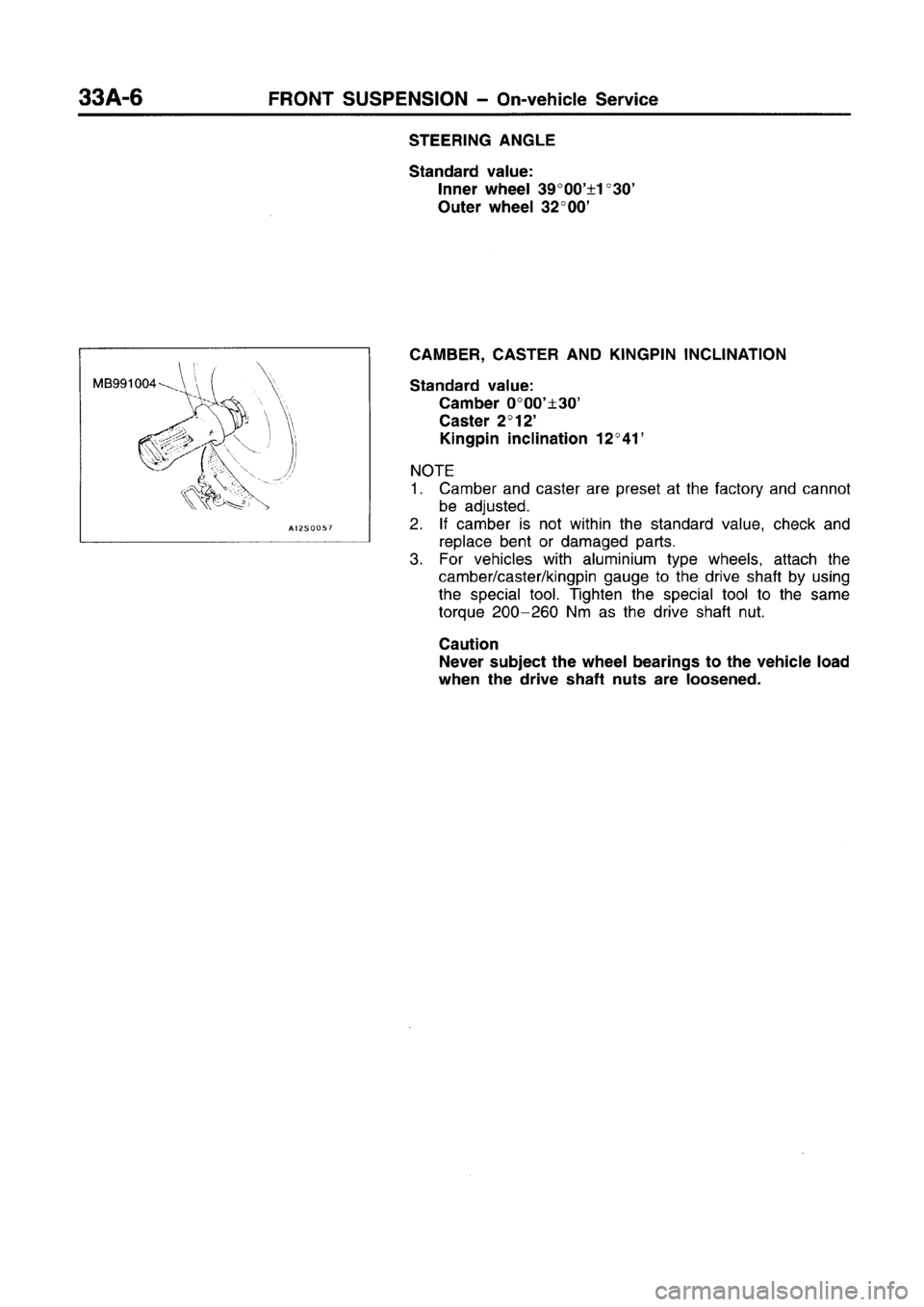 MITSUBISHI CARISMA 1996  Workshop Manual 