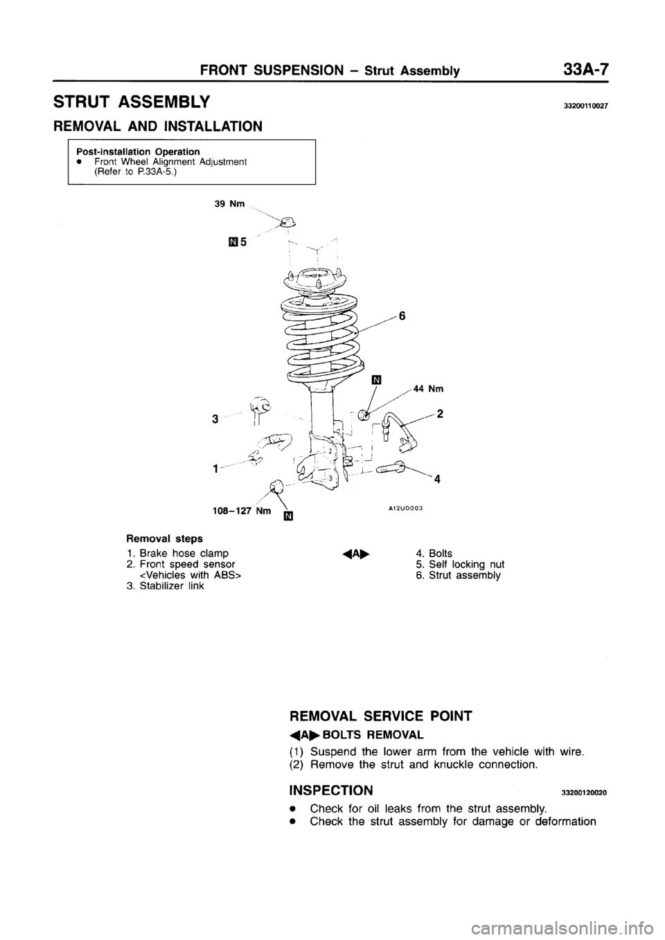MITSUBISHI CARISMA 1996  Workshop Manual 