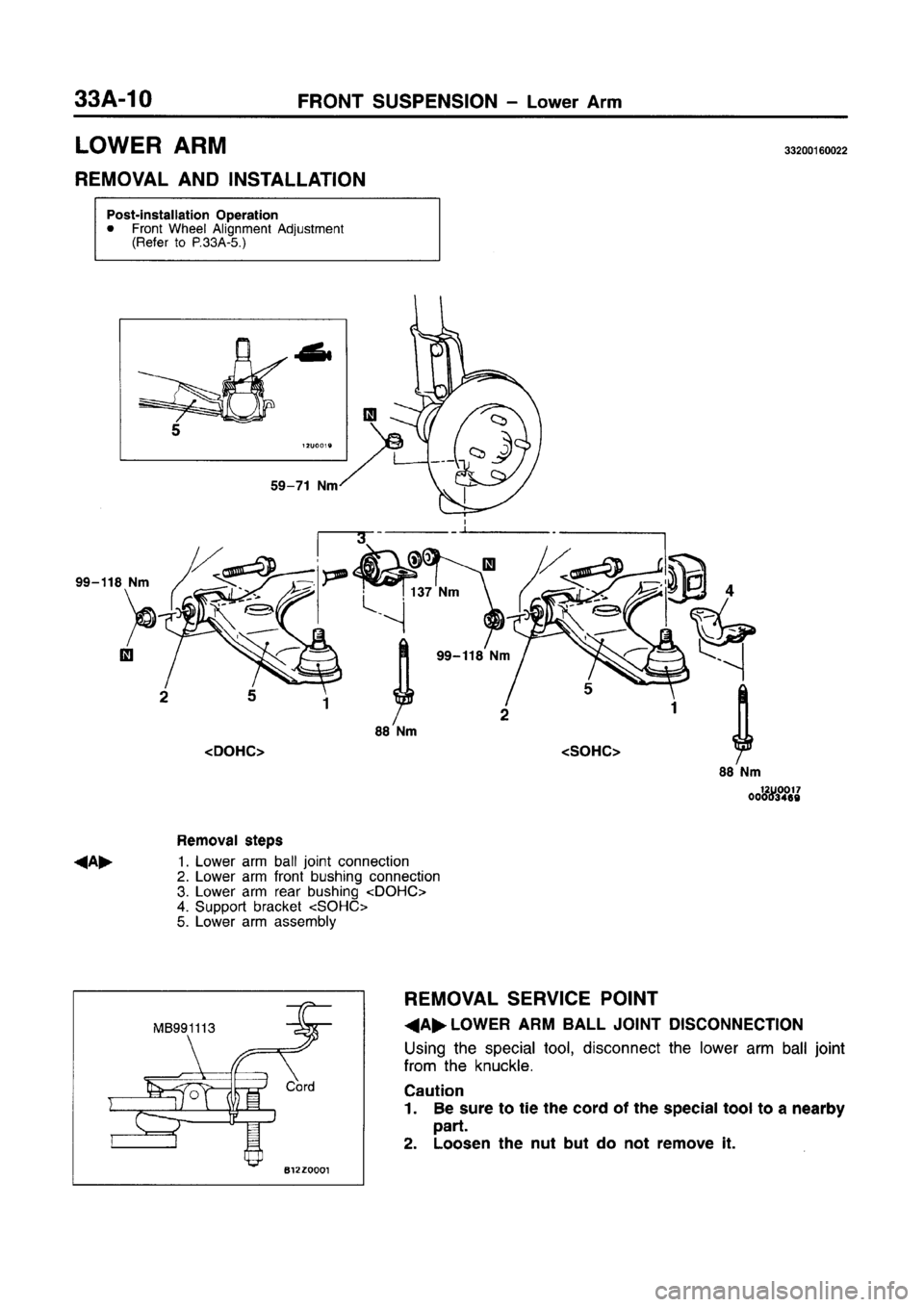 MITSUBISHI CARISMA 1996  Workshop Manual 