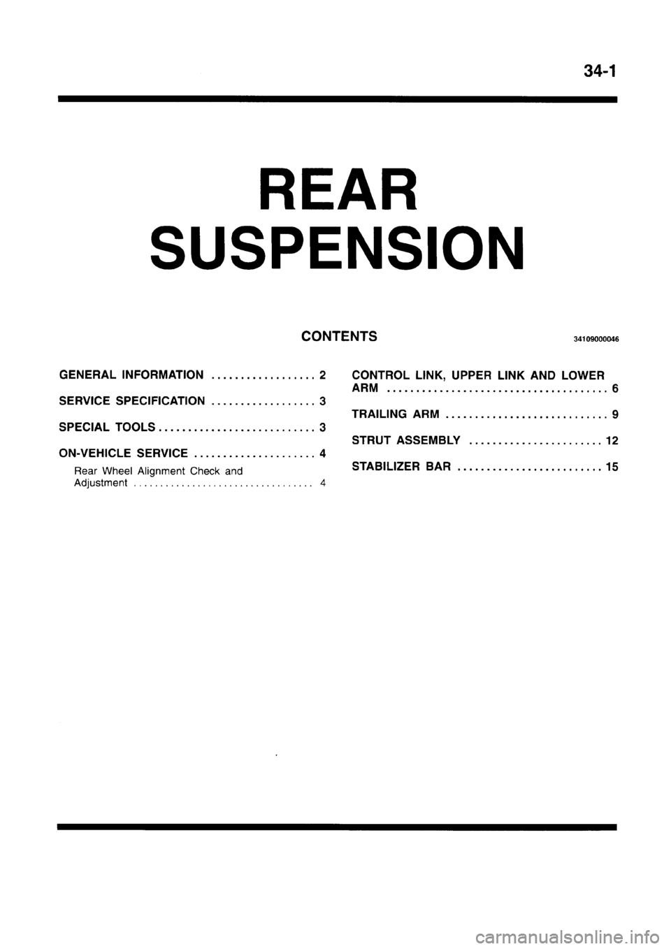 MITSUBISHI CARISMA 1996  Workshop Manual 