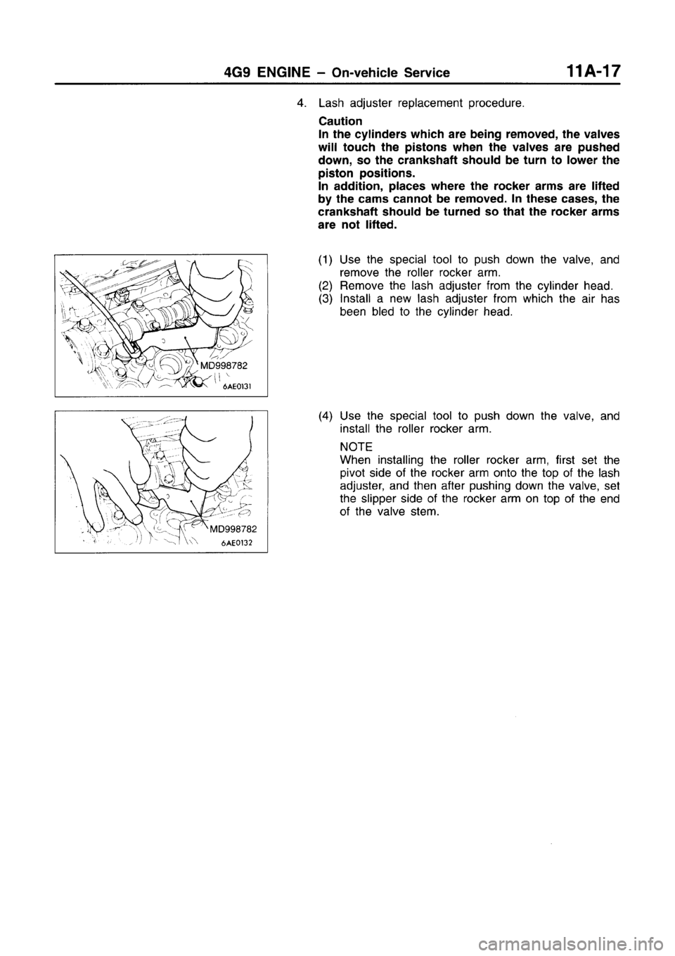 MITSUBISHI CARISMA 1996  Workshop Manual 