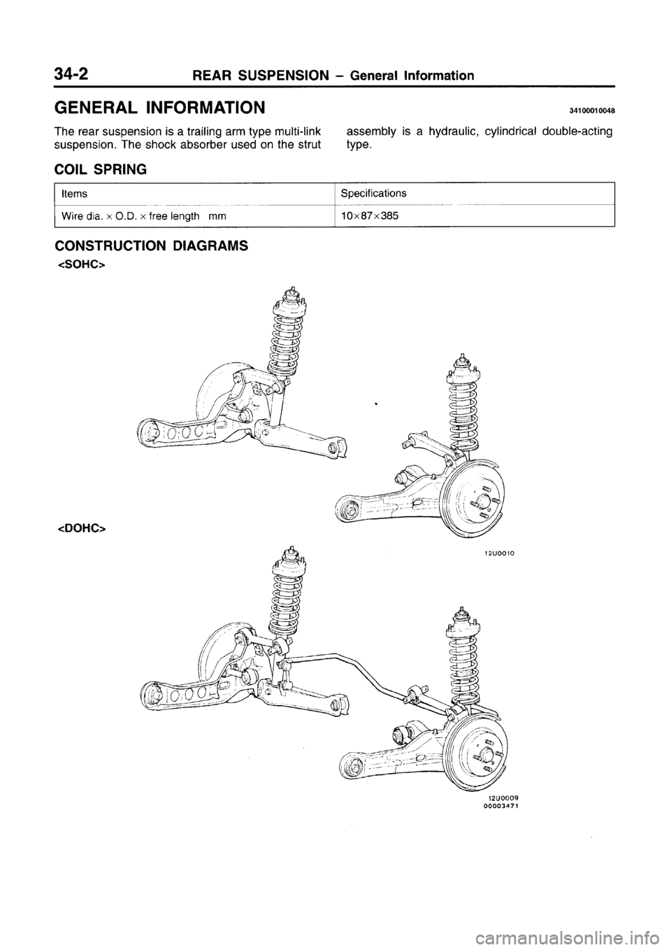 MITSUBISHI CARISMA 1996  Workshop Manual 