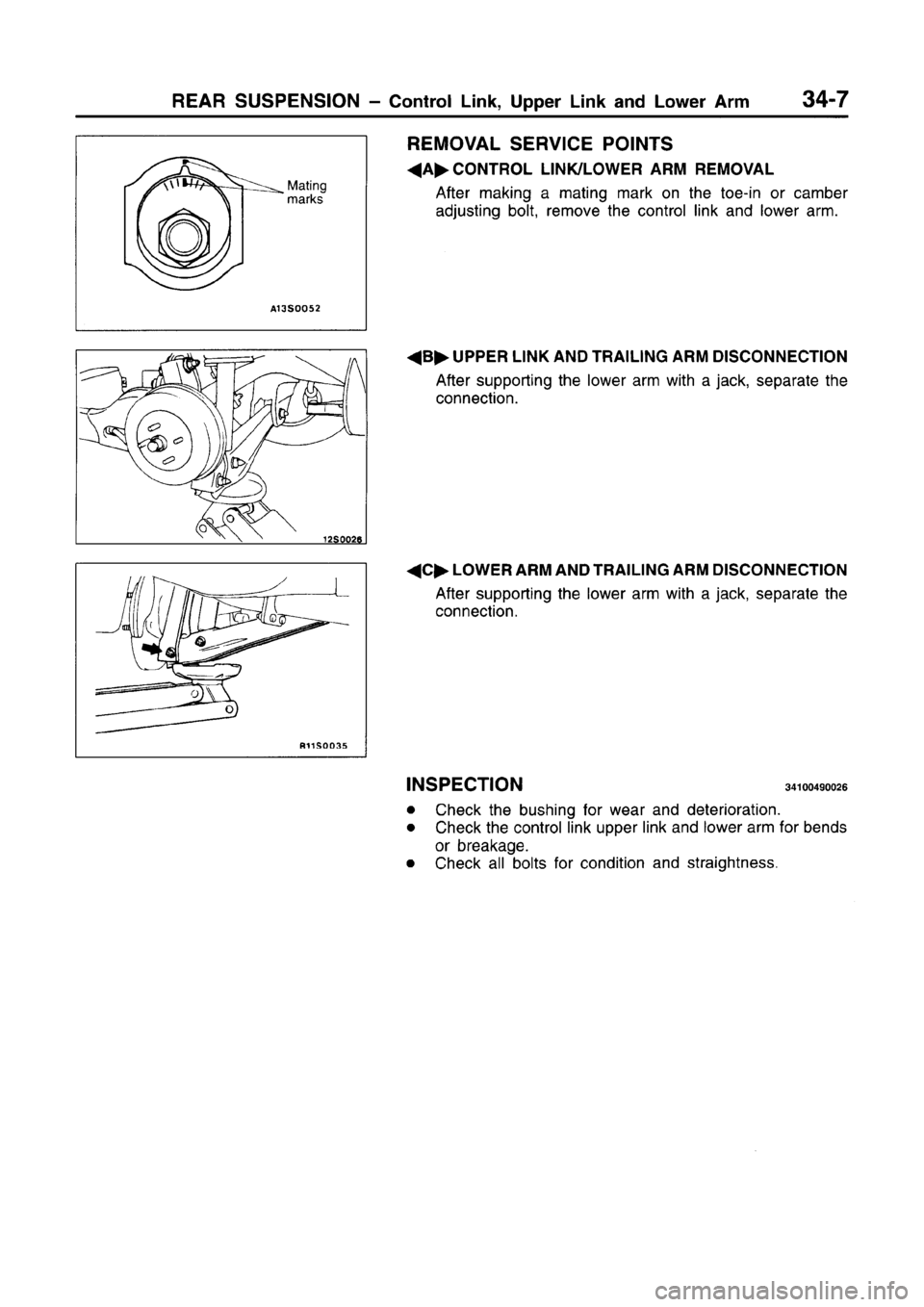 MITSUBISHI CARISMA 1996  Workshop Manual 