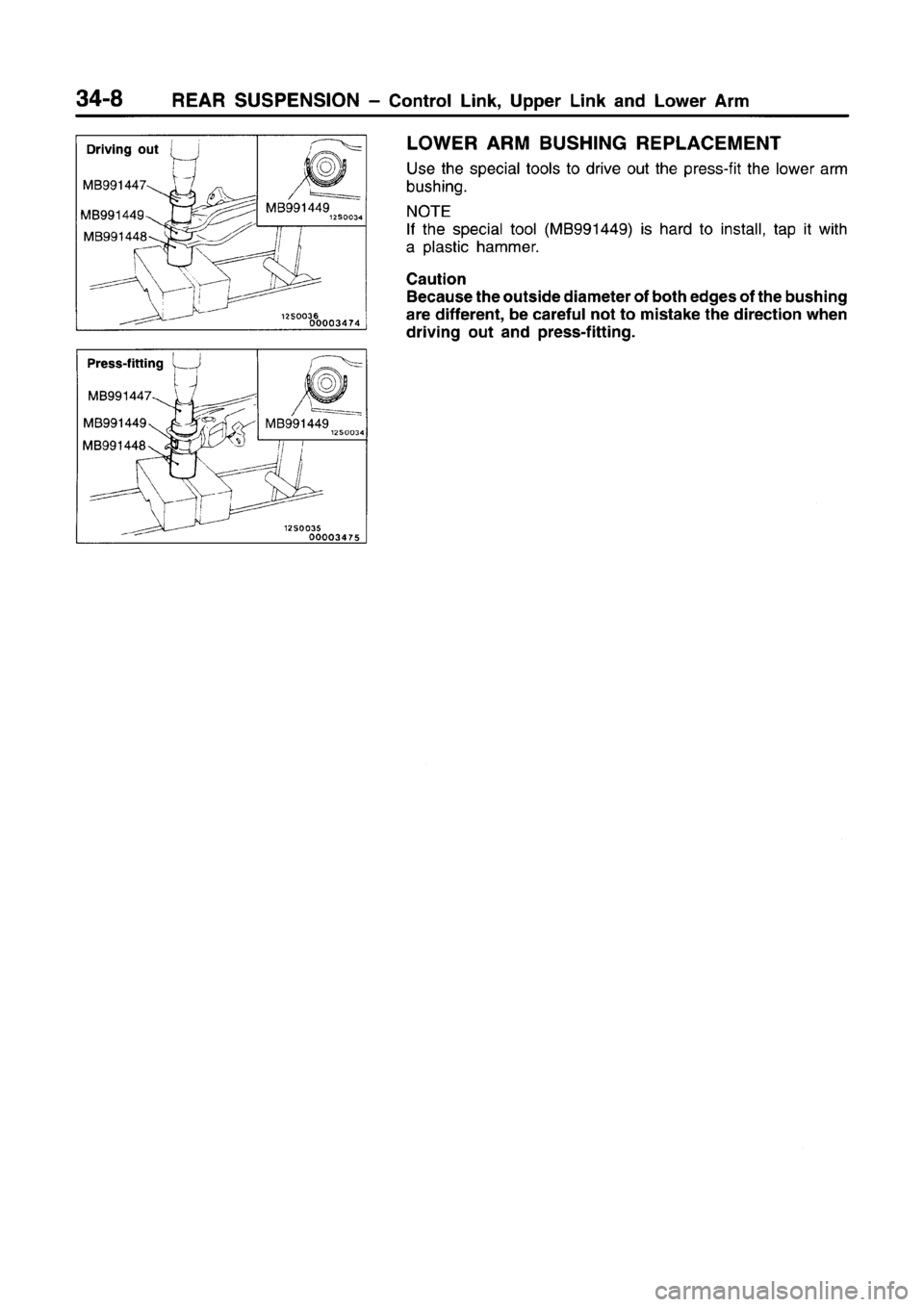 MITSUBISHI CARISMA 1996  Workshop Manual 