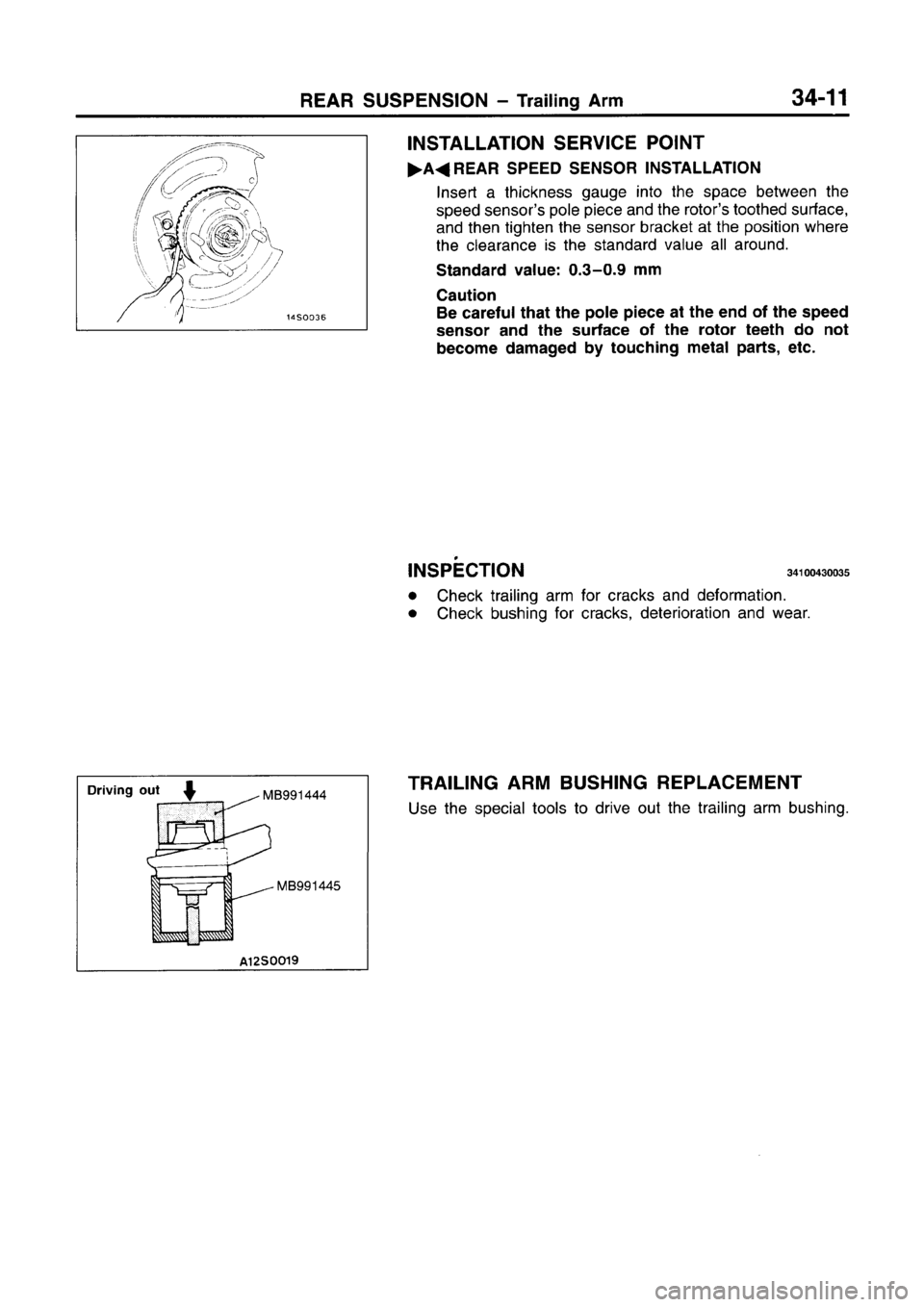 MITSUBISHI CARISMA 1996  Workshop Manual 