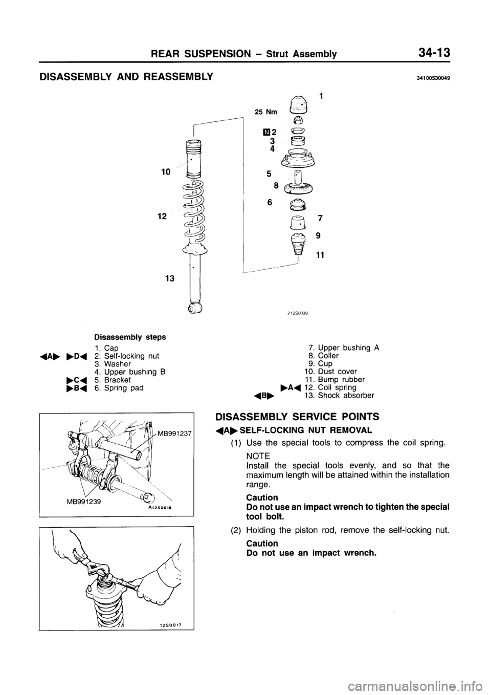 MITSUBISHI CARISMA 1996  Workshop Manual 