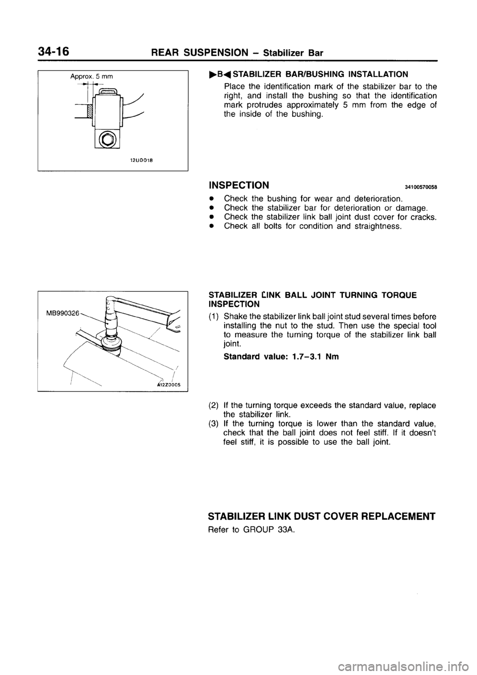 MITSUBISHI CARISMA 1996  Workshop Manual 