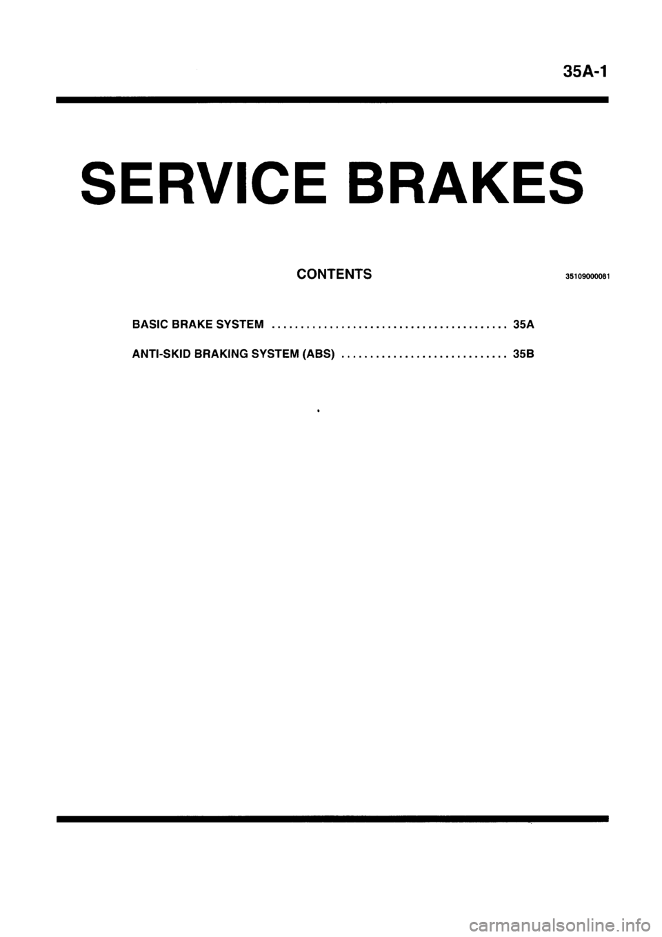 MITSUBISHI CARISMA 1996  Workshop Manual 