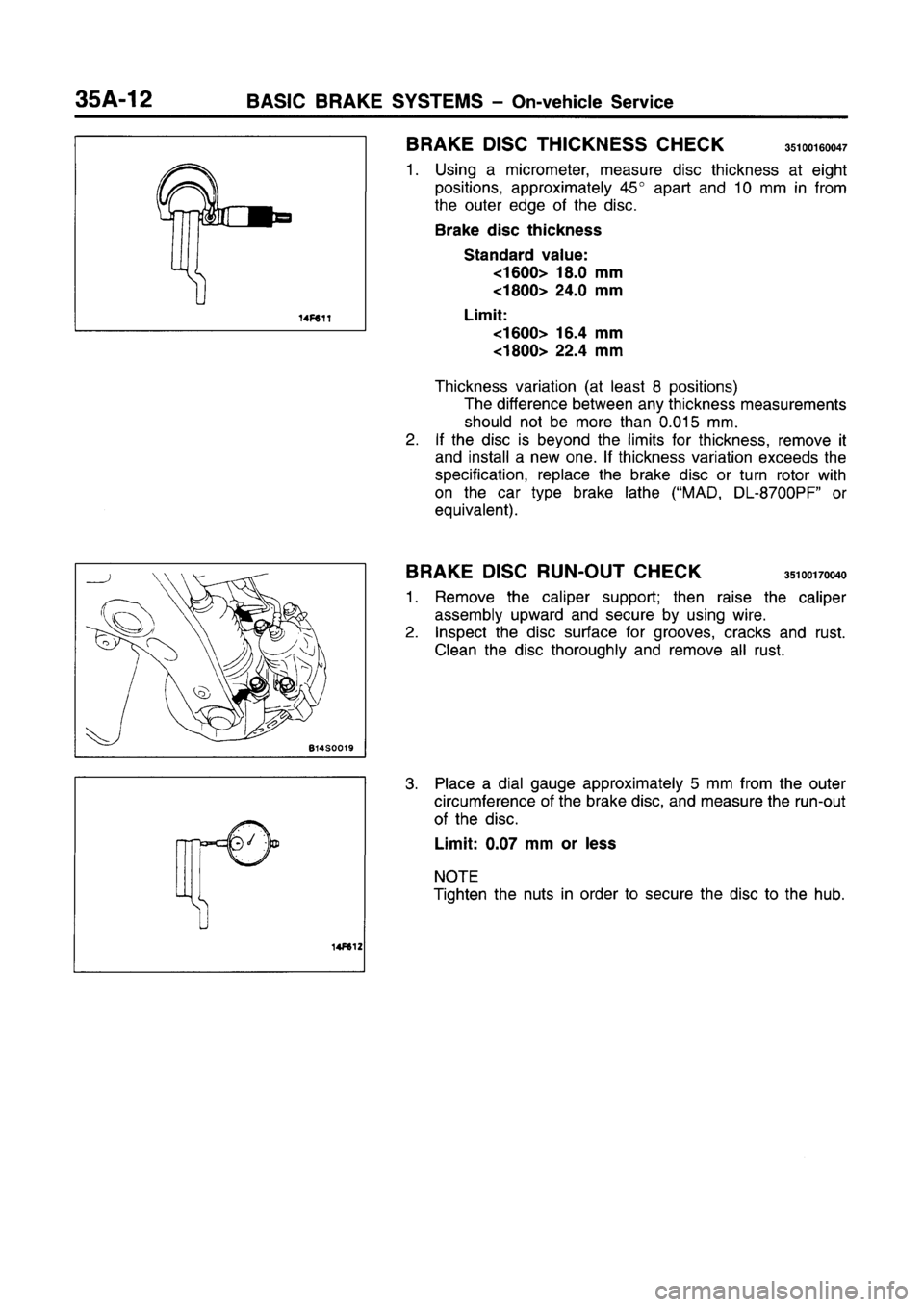 MITSUBISHI CARISMA 1996  Workshop Manual 
