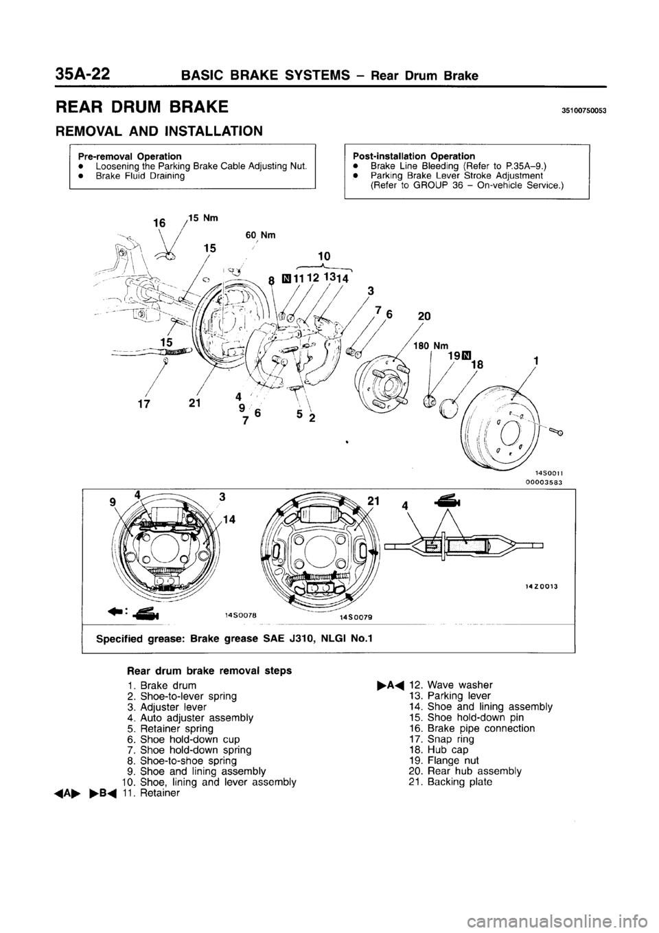 MITSUBISHI CARISMA 1996  Workshop Manual 