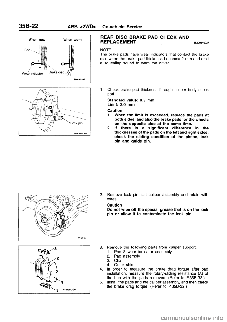MITSUBISHI CARISMA 1996  Workshop Manual 