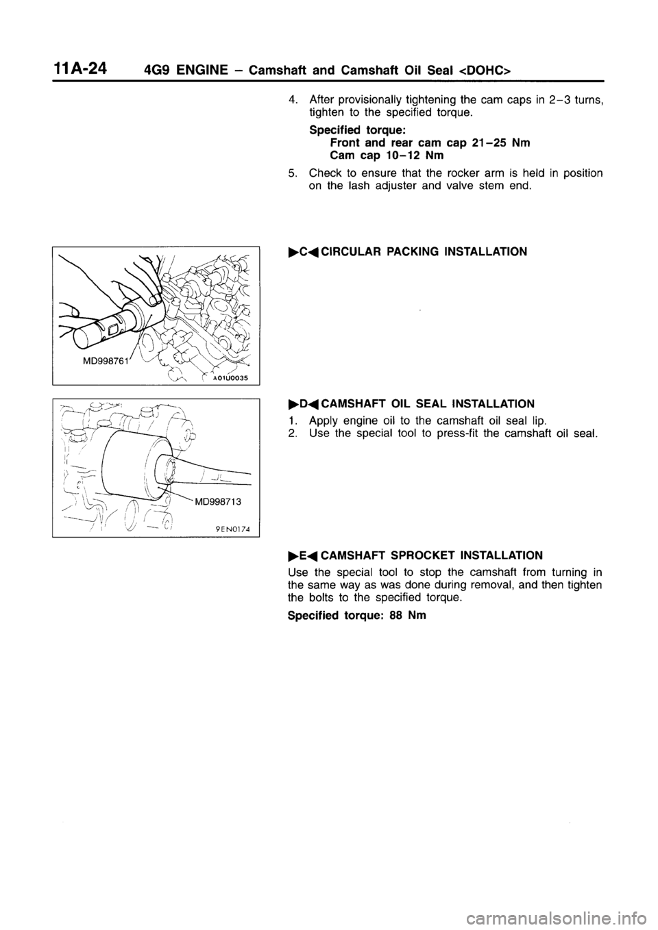 MITSUBISHI CARISMA 1996  Workshop Manual 