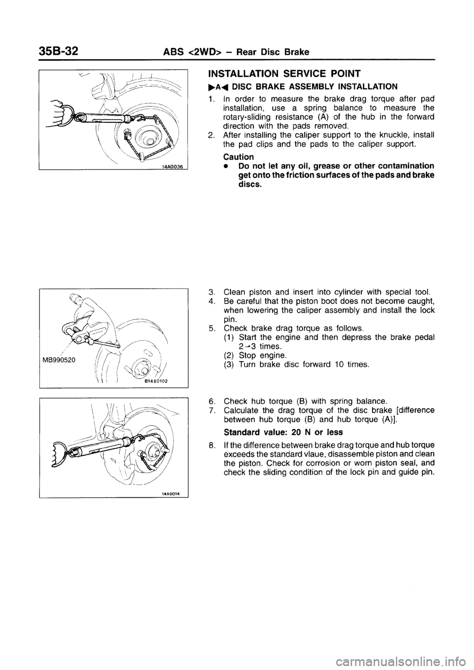MITSUBISHI CARISMA 1996  Workshop Manual 