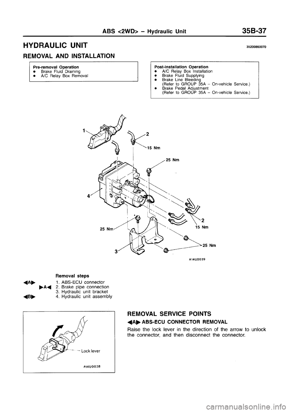 MITSUBISHI CARISMA 1996  Workshop Manual 