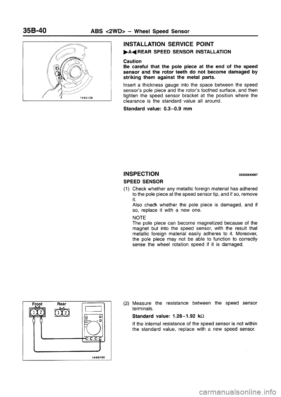 MITSUBISHI CARISMA 1996  Workshop Manual 