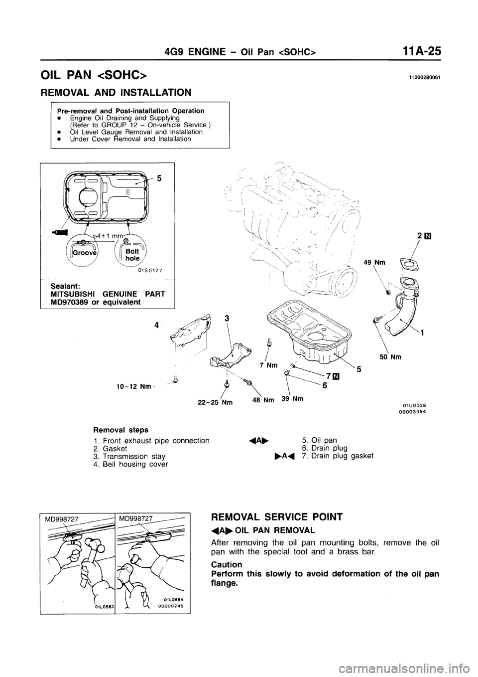 MITSUBISHI CARISMA 1996  Workshop Manual 
