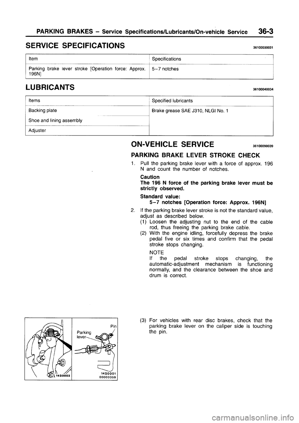 MITSUBISHI CARISMA 1996  Workshop Manual 