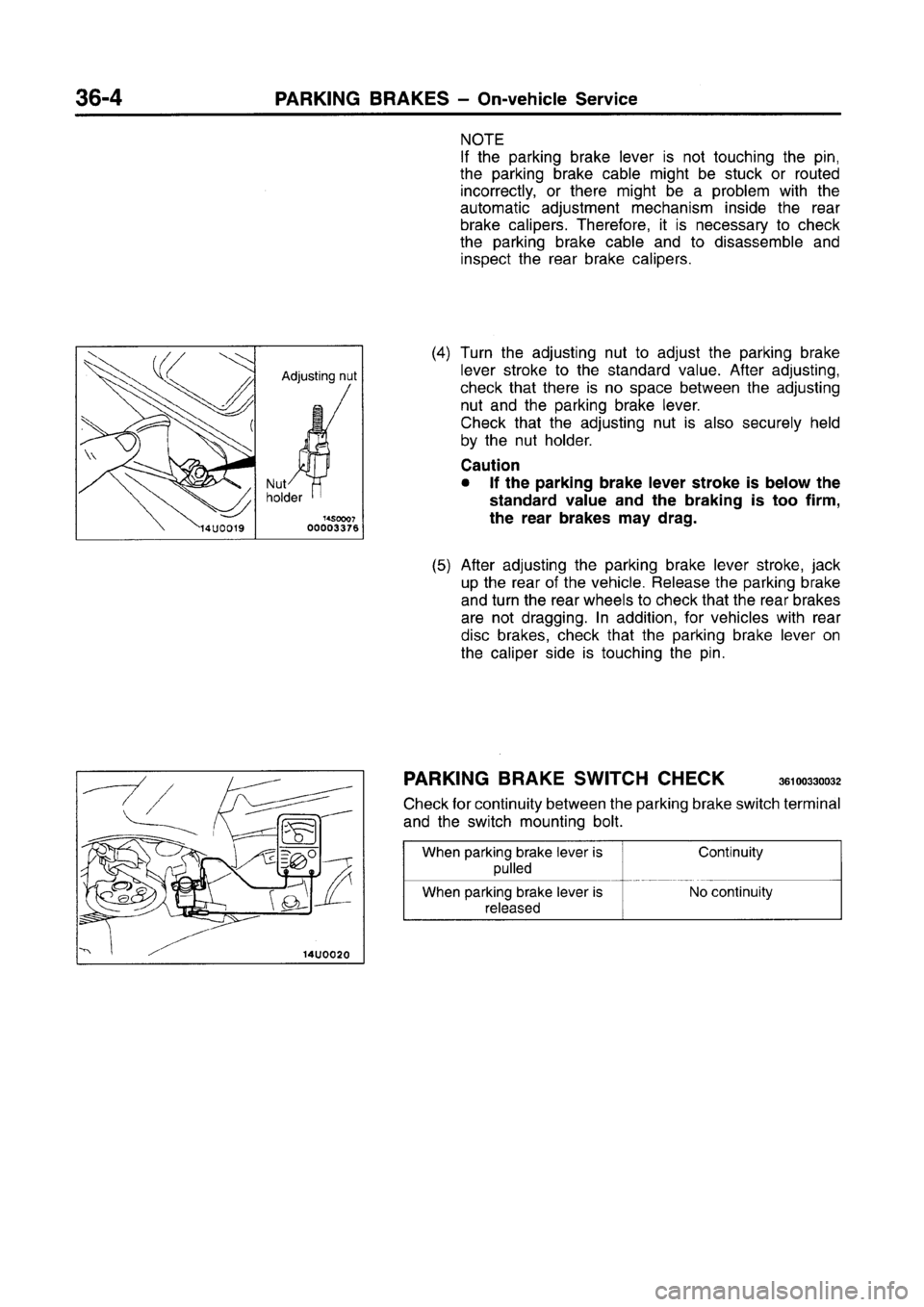 MITSUBISHI CARISMA 1996  Workshop Manual 