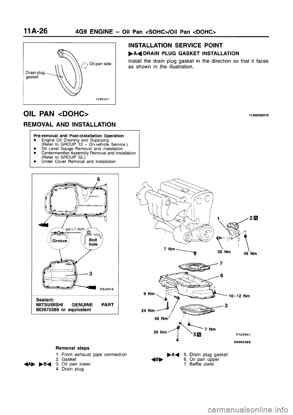 MITSUBISHI CARISMA 1996  Workshop Manual 