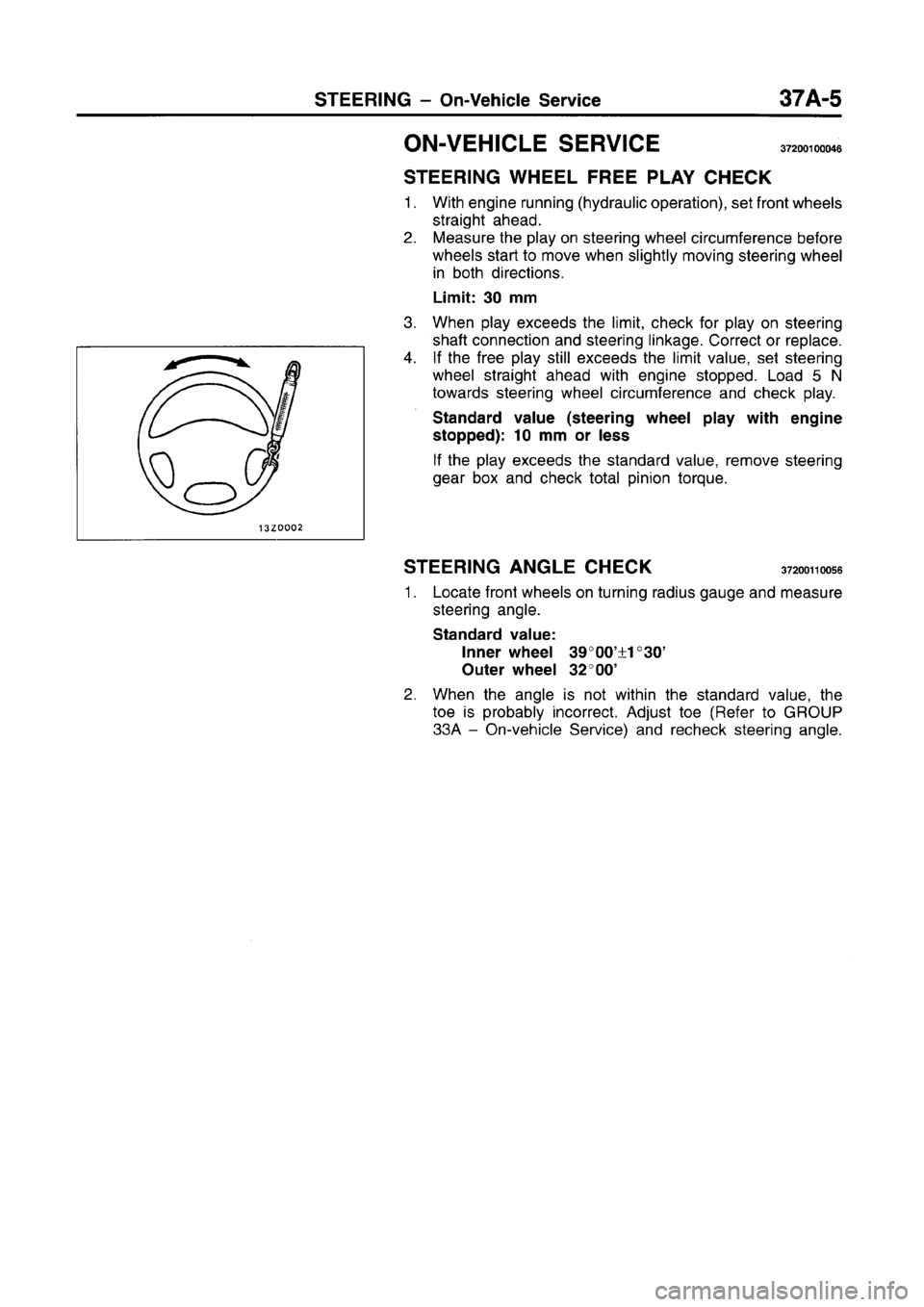MITSUBISHI CARISMA 1996  Workshop Manual 