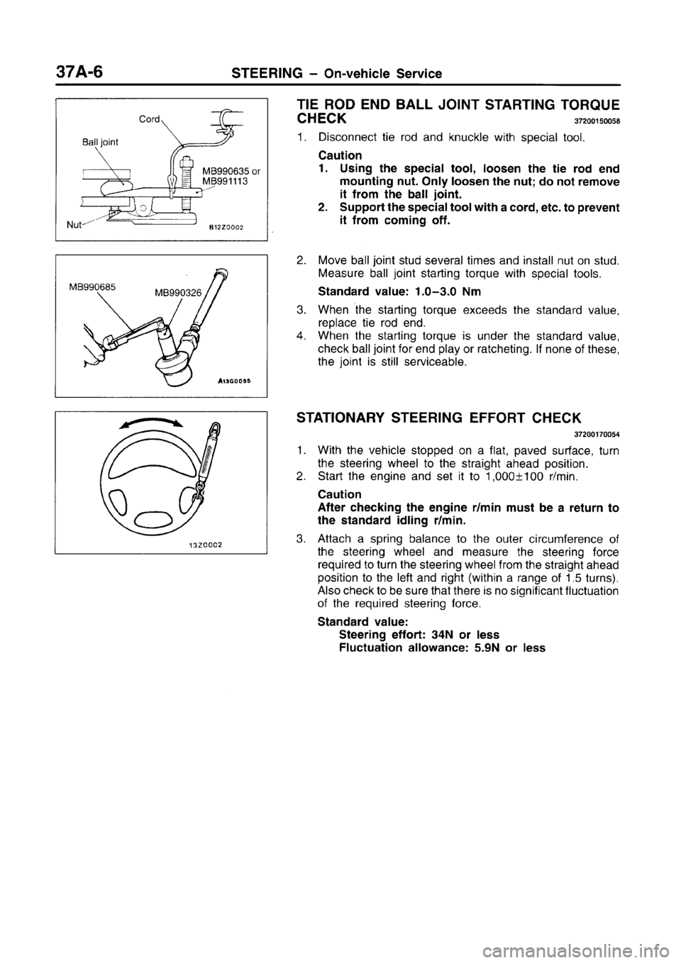 MITSUBISHI CARISMA 1996  Workshop Manual 