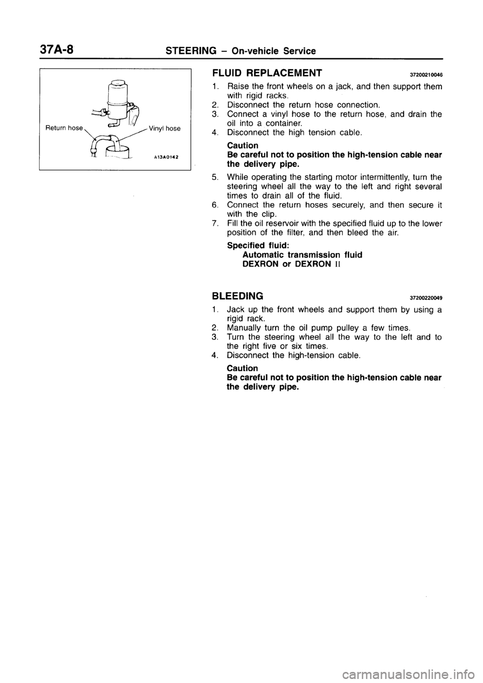 MITSUBISHI CARISMA 1996  Workshop Manual 