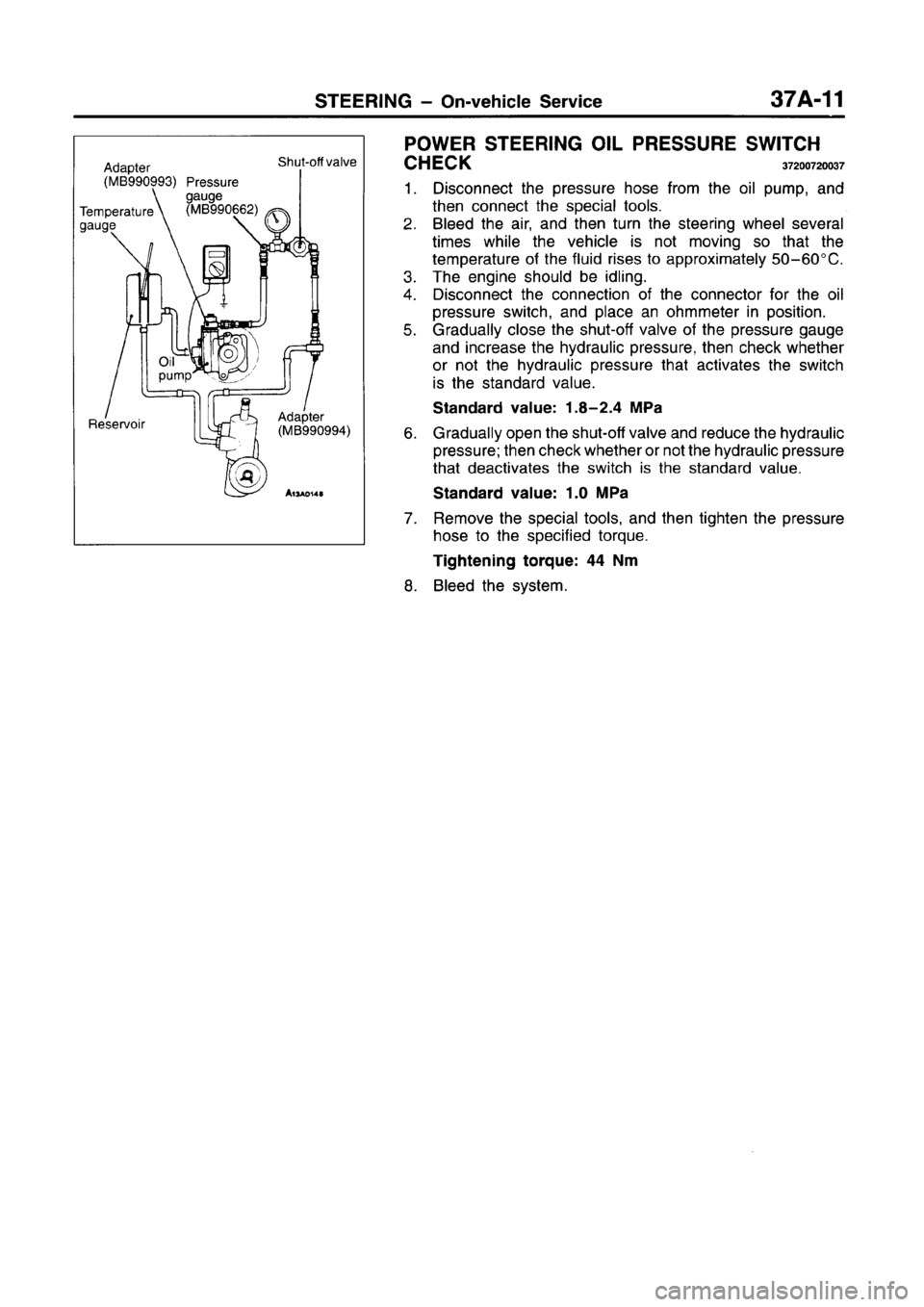 MITSUBISHI CARISMA 1996  Workshop Manual 