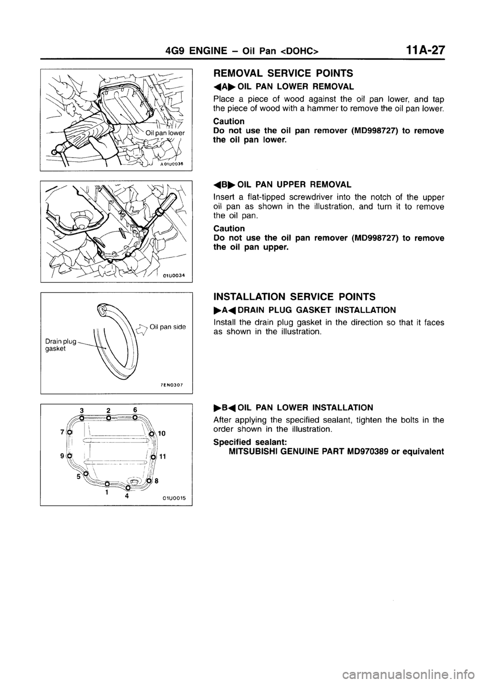 MITSUBISHI CARISMA 1996  Workshop Manual 