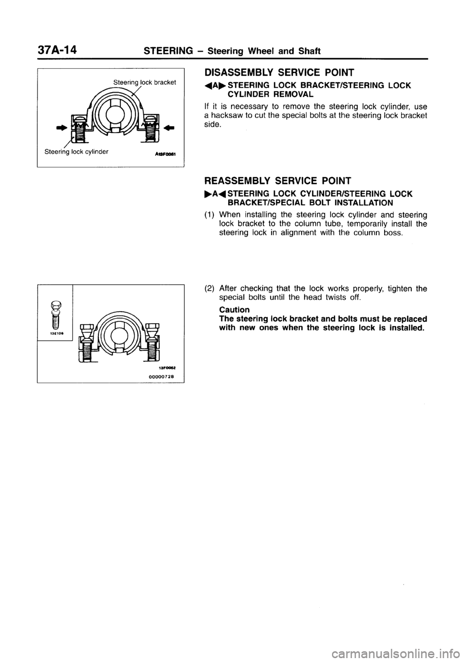 MITSUBISHI CARISMA 1996  Workshop Manual 