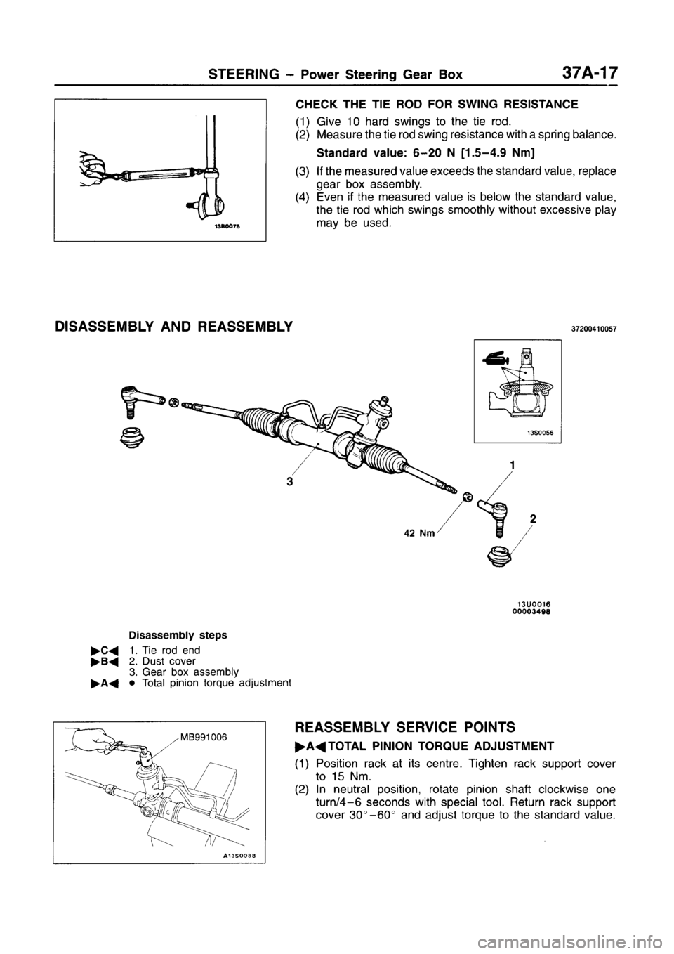 MITSUBISHI CARISMA 1996  Workshop Manual 