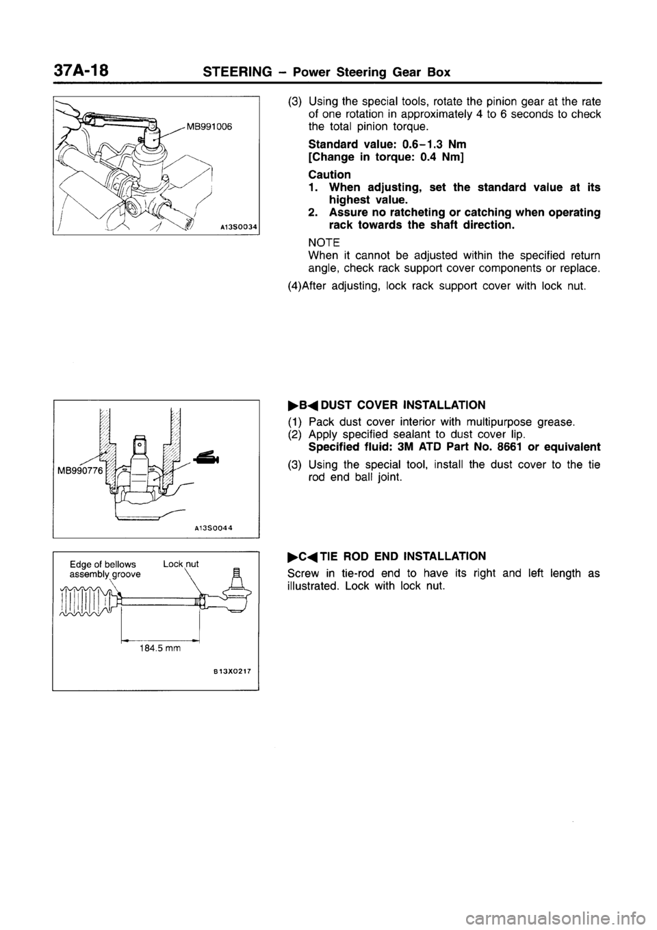 MITSUBISHI CARISMA 1996  Workshop Manual 