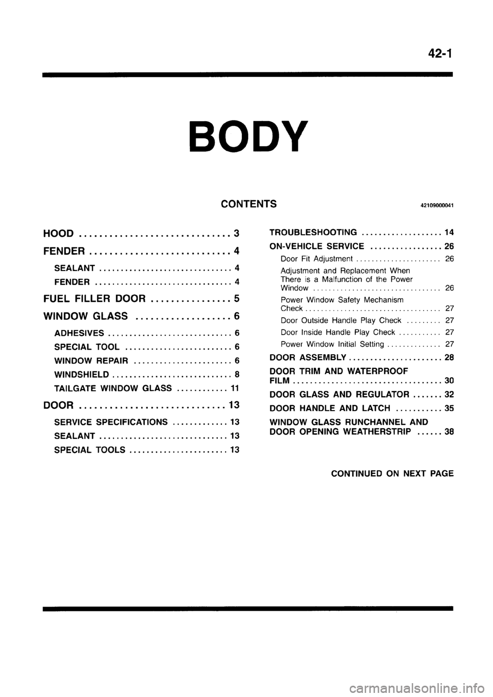 MITSUBISHI CARISMA 1996  Workshop Manual 