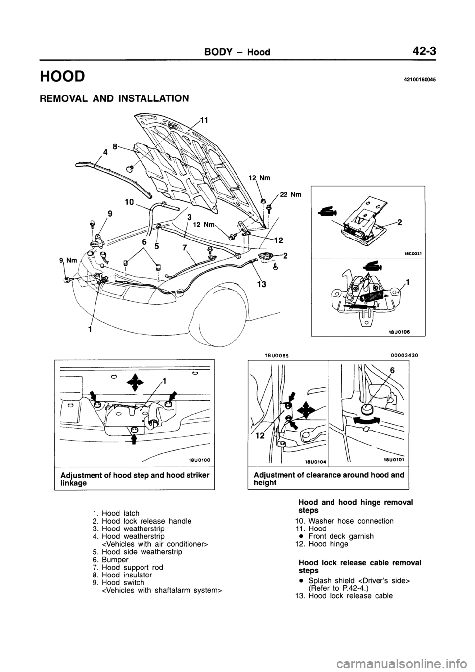 MITSUBISHI CARISMA 1996  Workshop Manual 