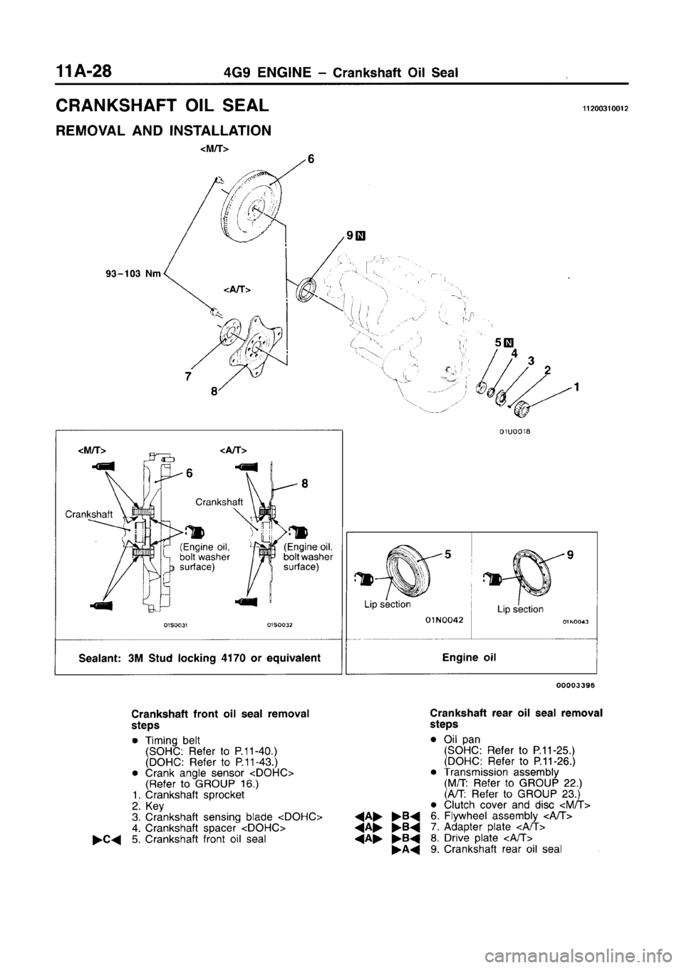 MITSUBISHI CARISMA 1996  Workshop Manual 