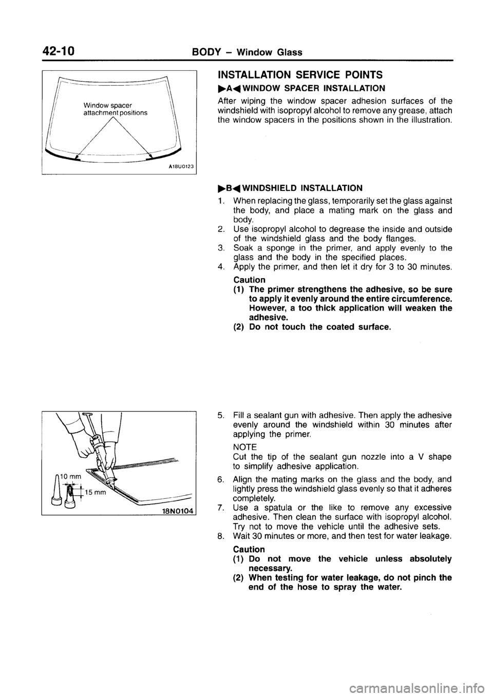 MITSUBISHI CARISMA 1996  Workshop Manual 