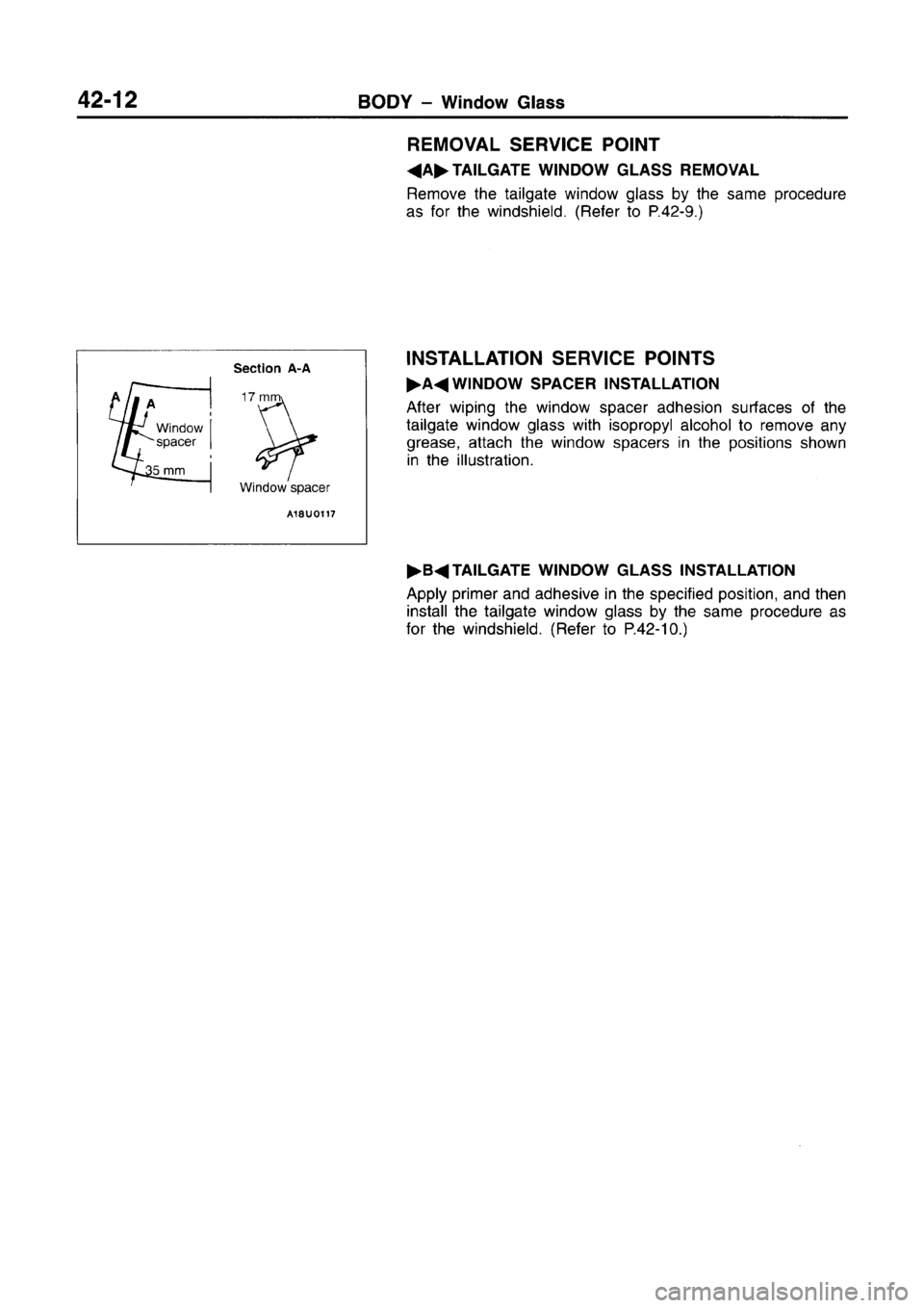 MITSUBISHI CARISMA 1996  Workshop Manual 