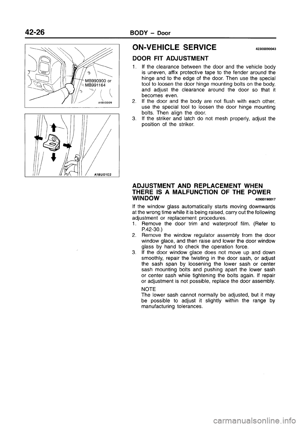 MITSUBISHI CARISMA 1996  Workshop Manual 