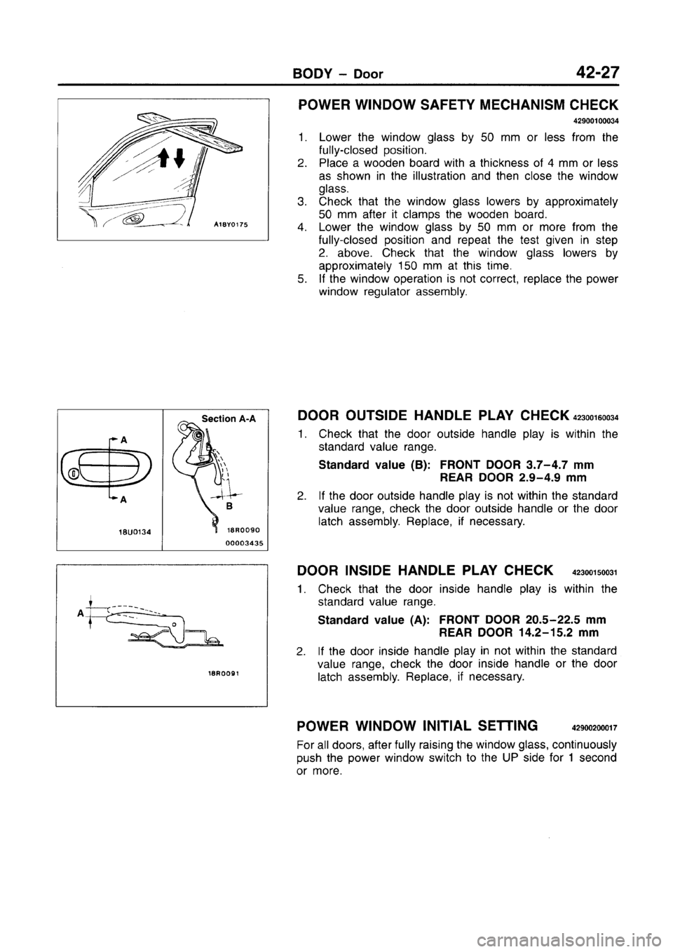 MITSUBISHI CARISMA 1996  Workshop Manual 