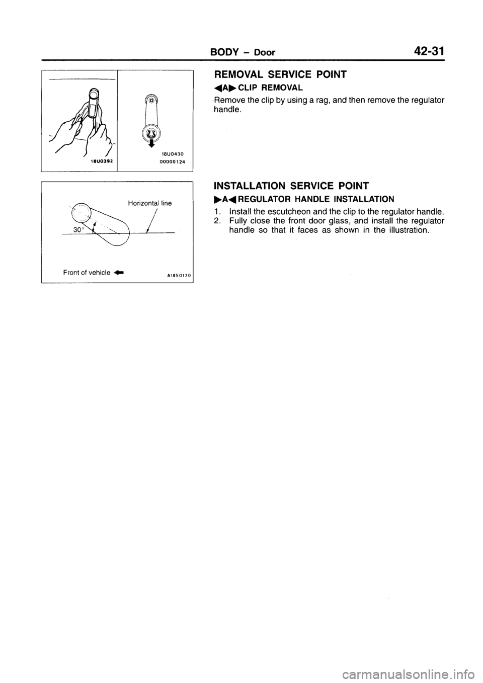 MITSUBISHI CARISMA 1996  Workshop Manual 