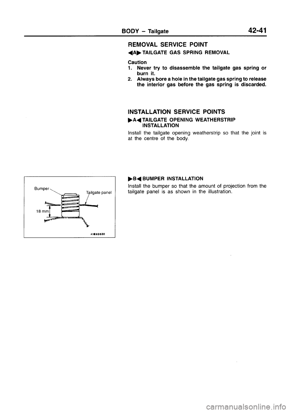 MITSUBISHI CARISMA 1996  Workshop Manual 