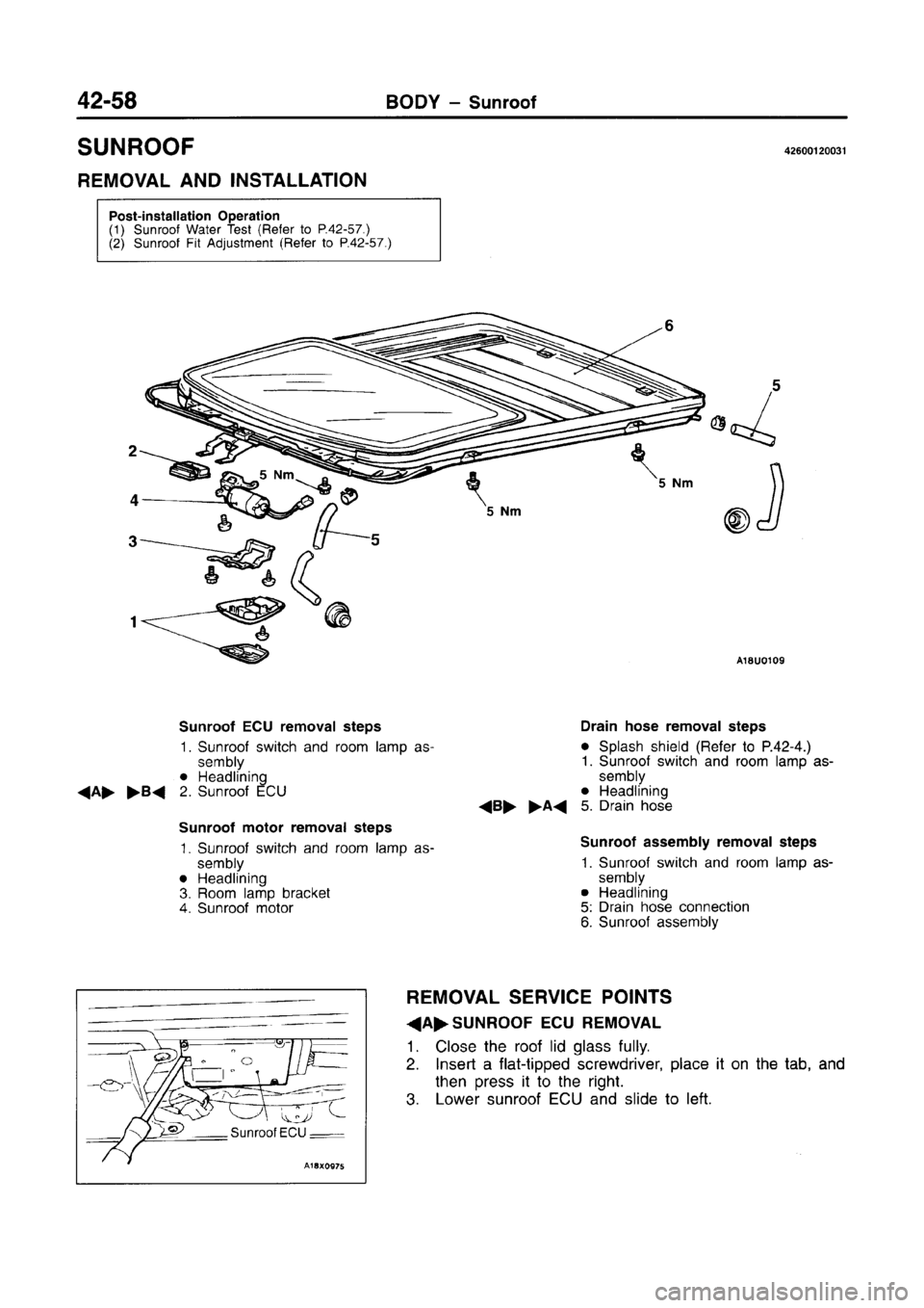 MITSUBISHI CARISMA 1996  Workshop Manual 
